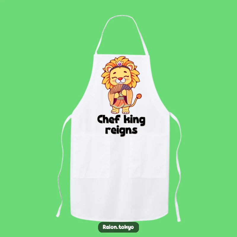 Funny Lion Kimono Apron: Regal Chef Art Gift