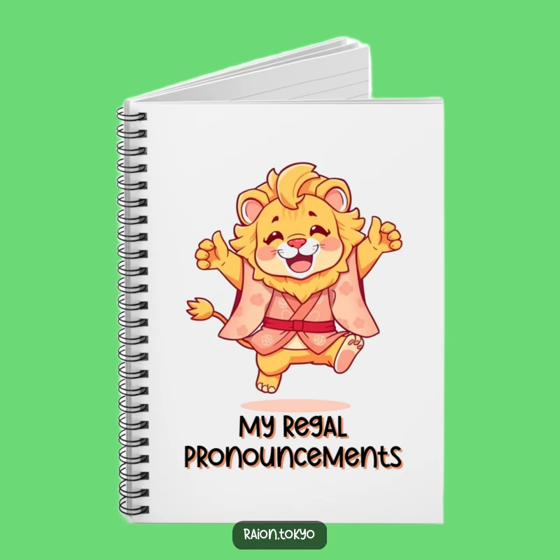Funny Lion Kimono Leap Notebook - Journal Your Joyful Thoughts